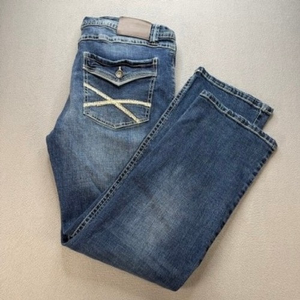 TK Axel Slim Boot‎ Blue Jeans Mens 36x32 (FIT 38x30) Denim Western Workwear